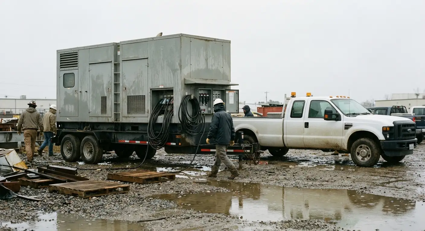 Commercial generator rental unit ready for deployment in Southampton, NY