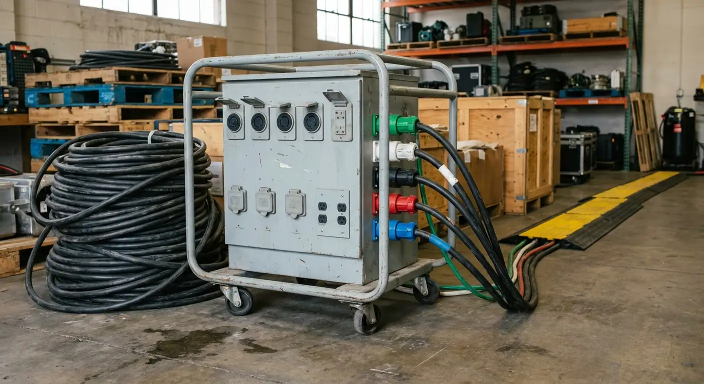 Commercial power distribution equipment ready for deployment in Southampton, NY