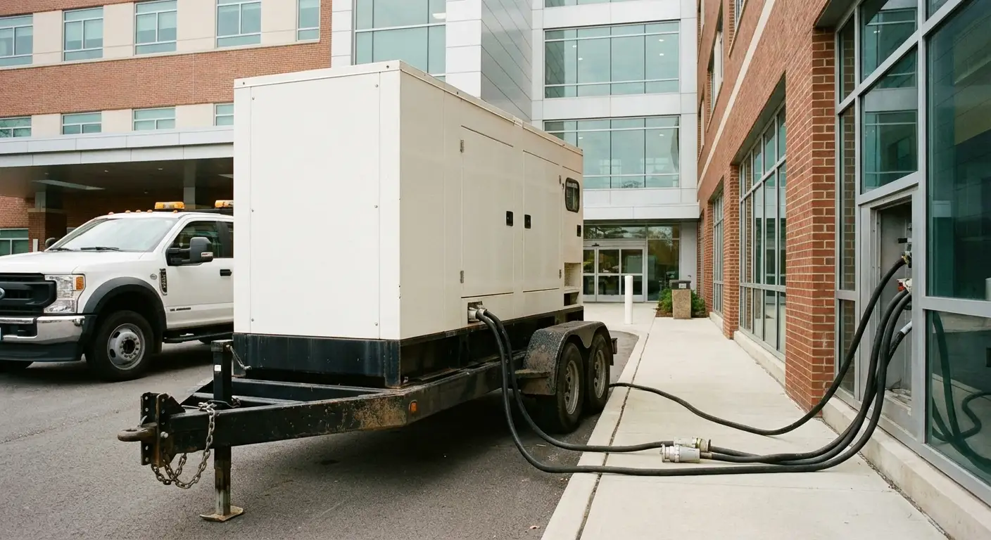 Commercial generator rental equipment ready for deployment in Southampton, NY