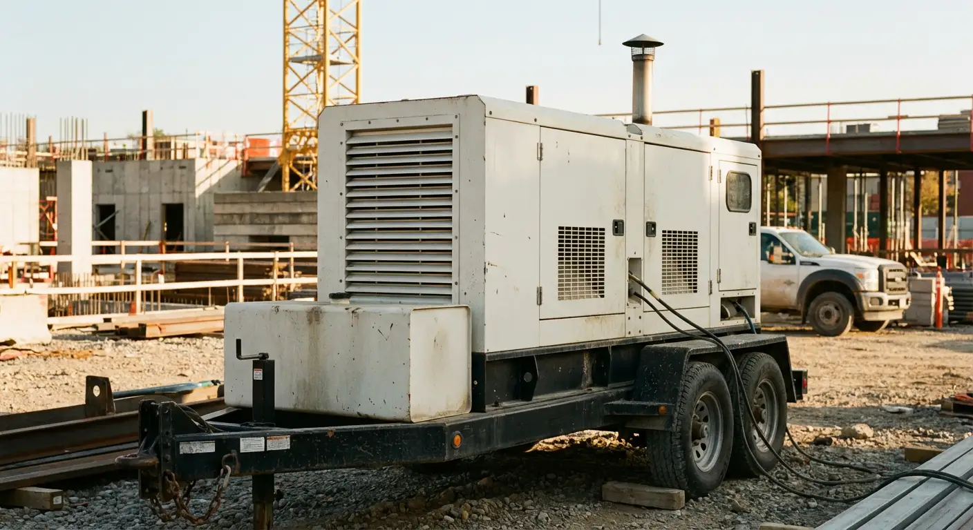 Construction generator rental background in Southampton, NY