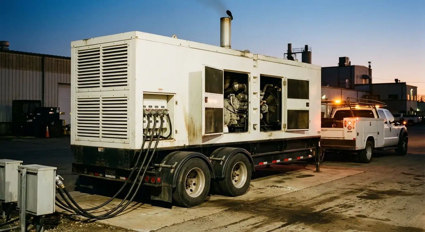 Commercial generator rental background in Southampton, NY